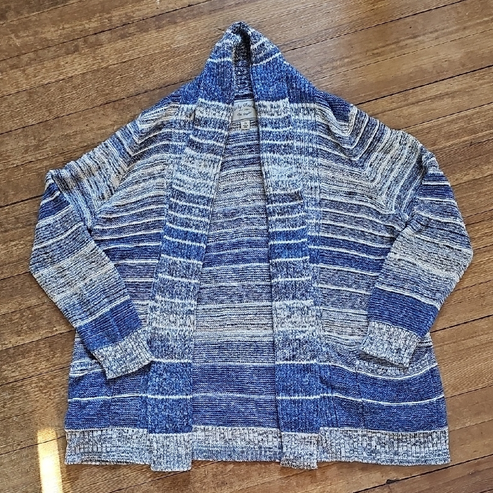 Lucky Brand Blue and Gray Cardigan
